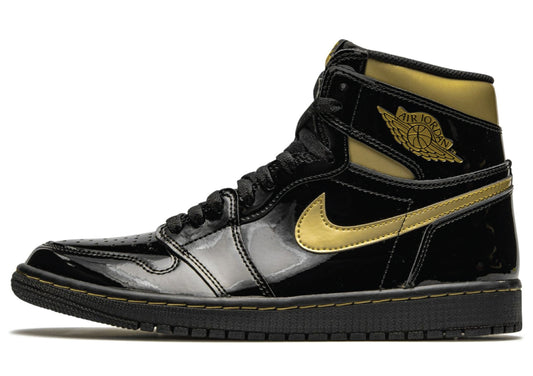 Air Jordan 1 High OG Patent Black Gold