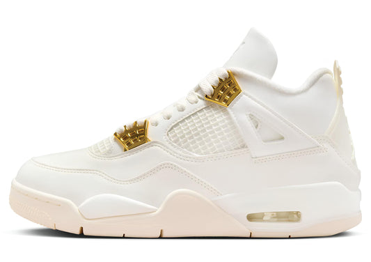 Air Jordan 4 Retro Sail Metallic Gold Women's