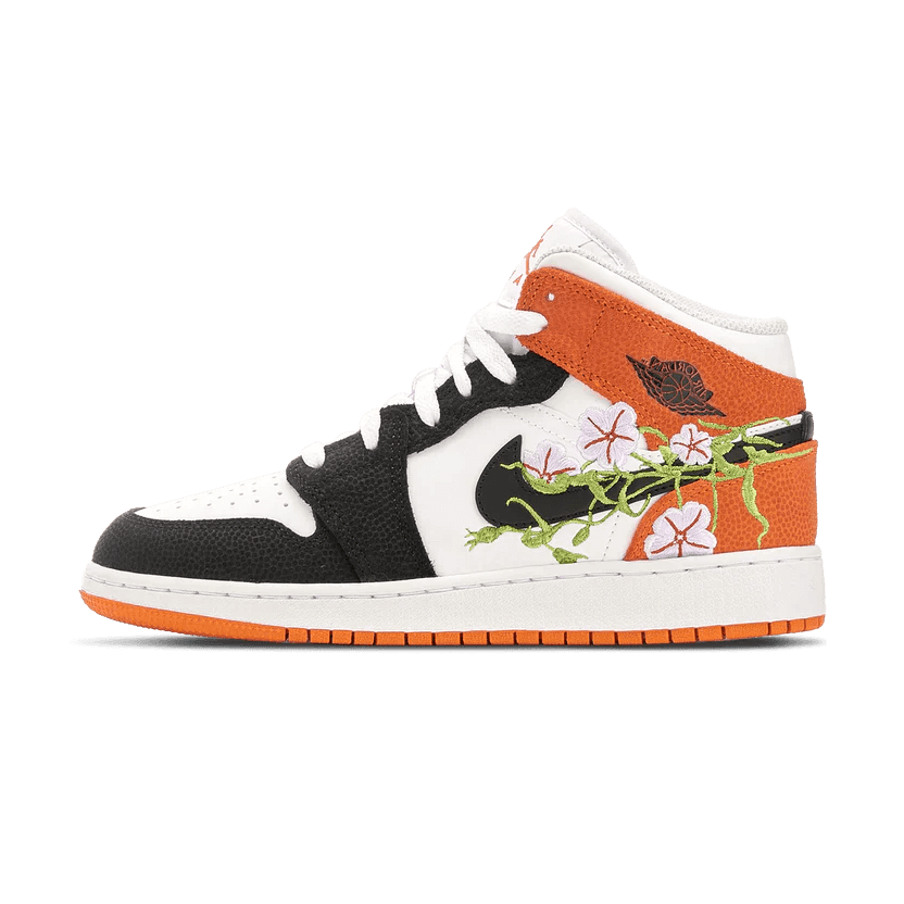 Air Jordan 1 Mid 'Basketball Blossom / Starfish Floral Embroidery' JORDAN