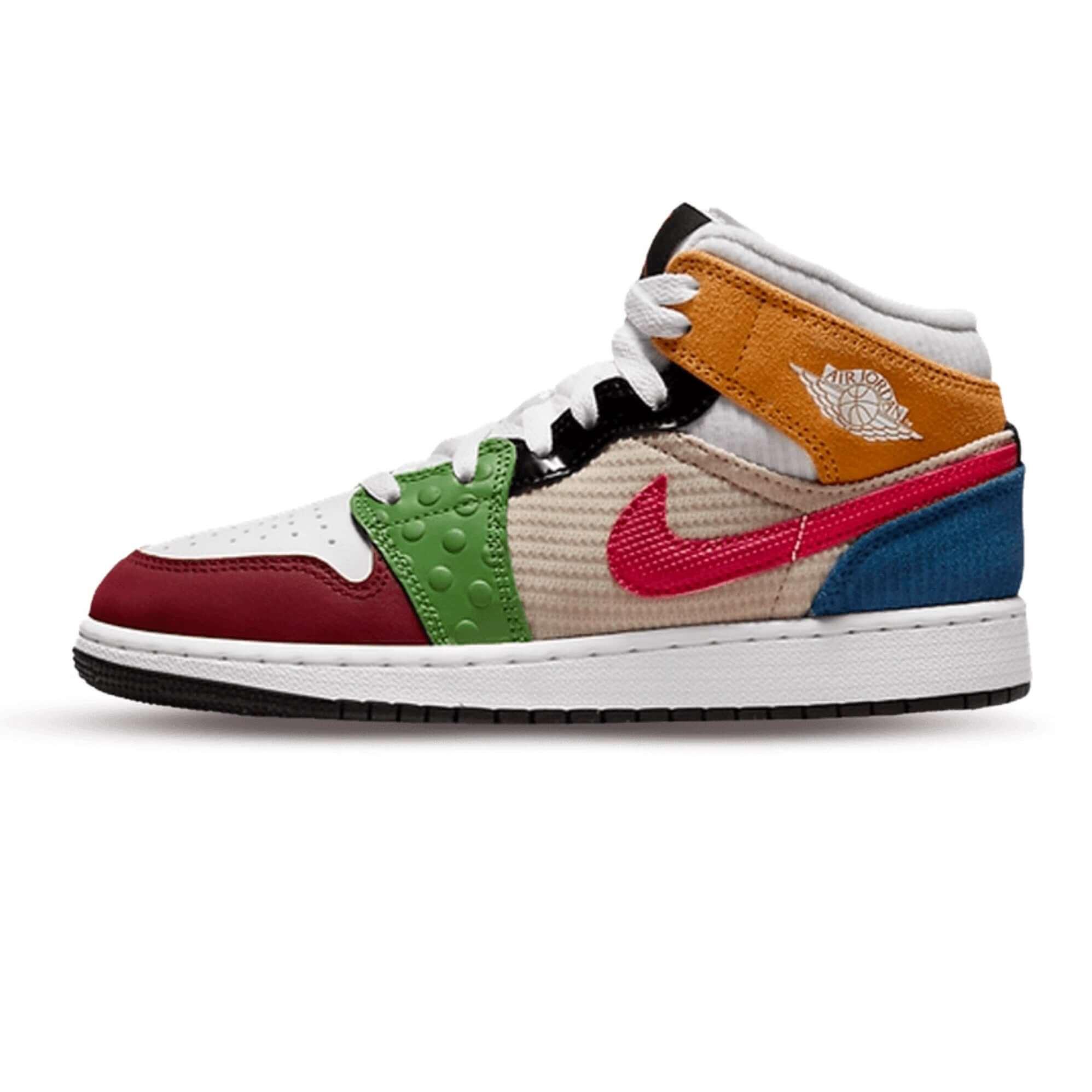 Air Jordan 1 Mid 'Multi Canvas Patchwork / Messy Room' JORDAN