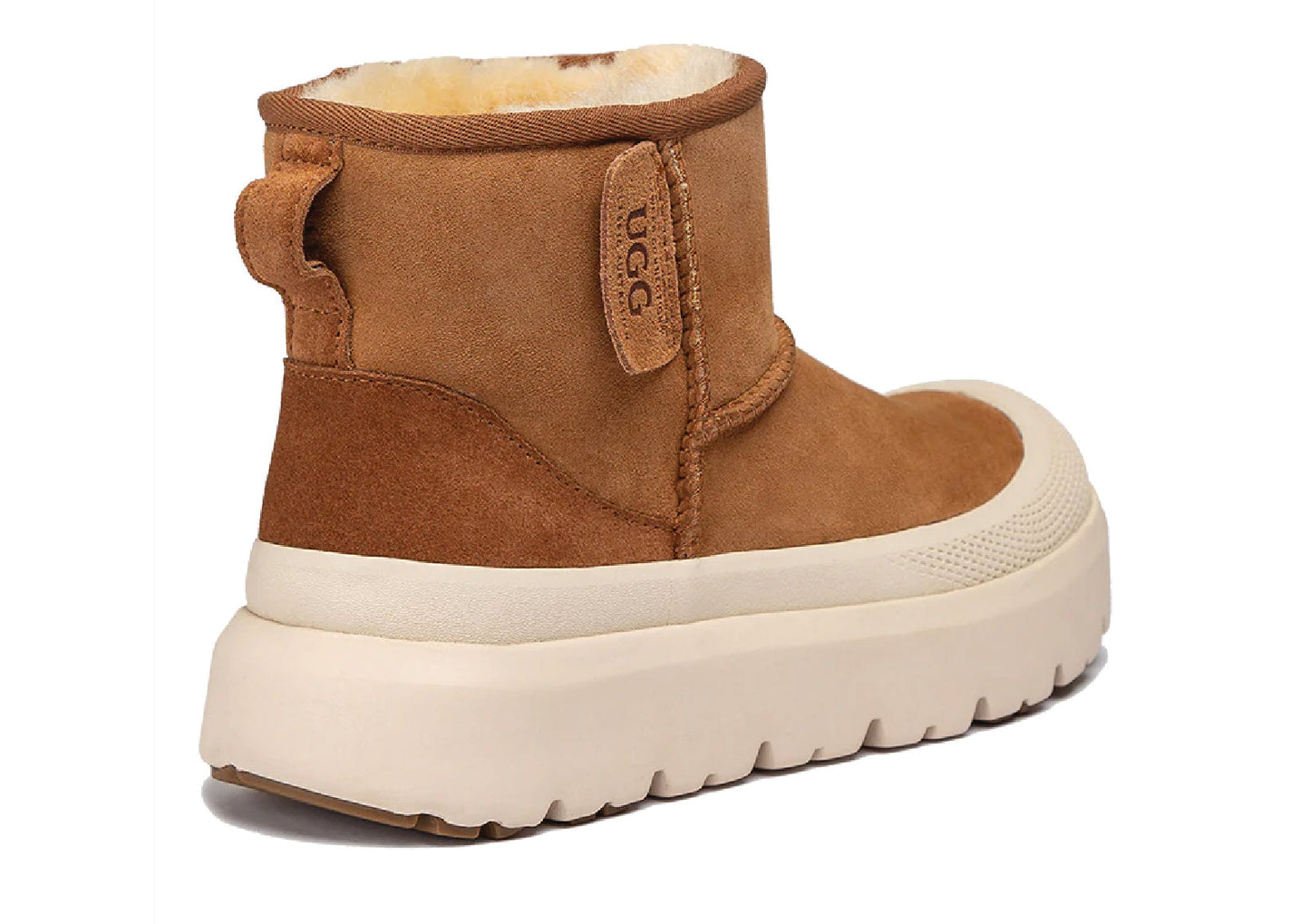 UGG Ultimate Ankle Platform Boots Chestnut White Women's