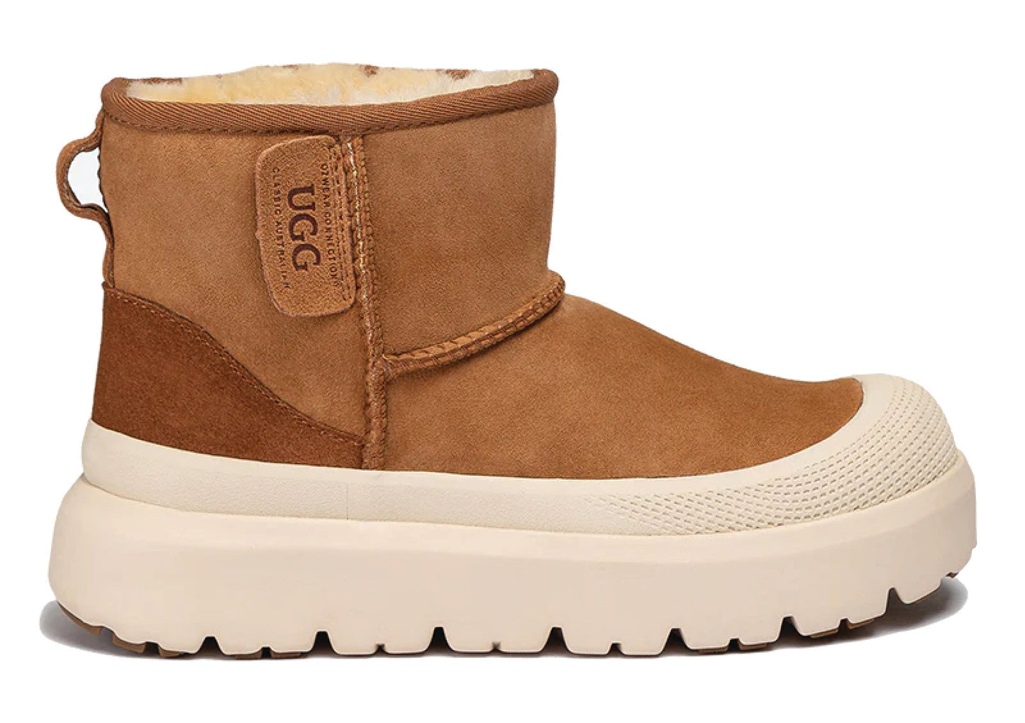 UGG Ultimate Ankle Platform Boots Chestnut White Women's