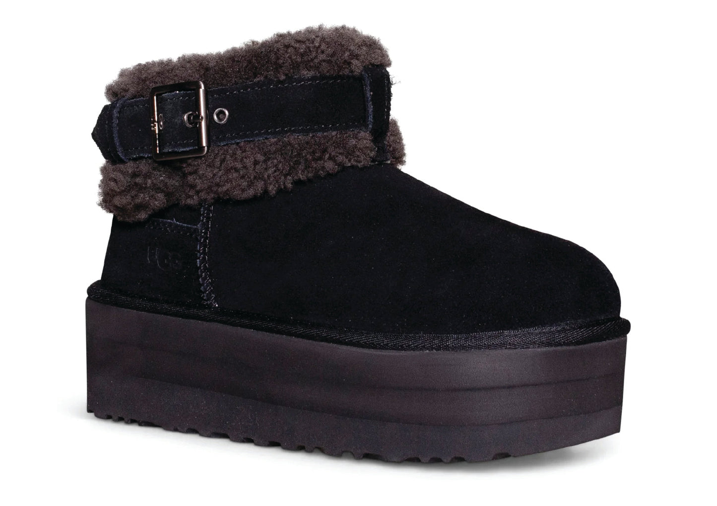 UGG Ultra Mini Belted Roller Boot Black Women's