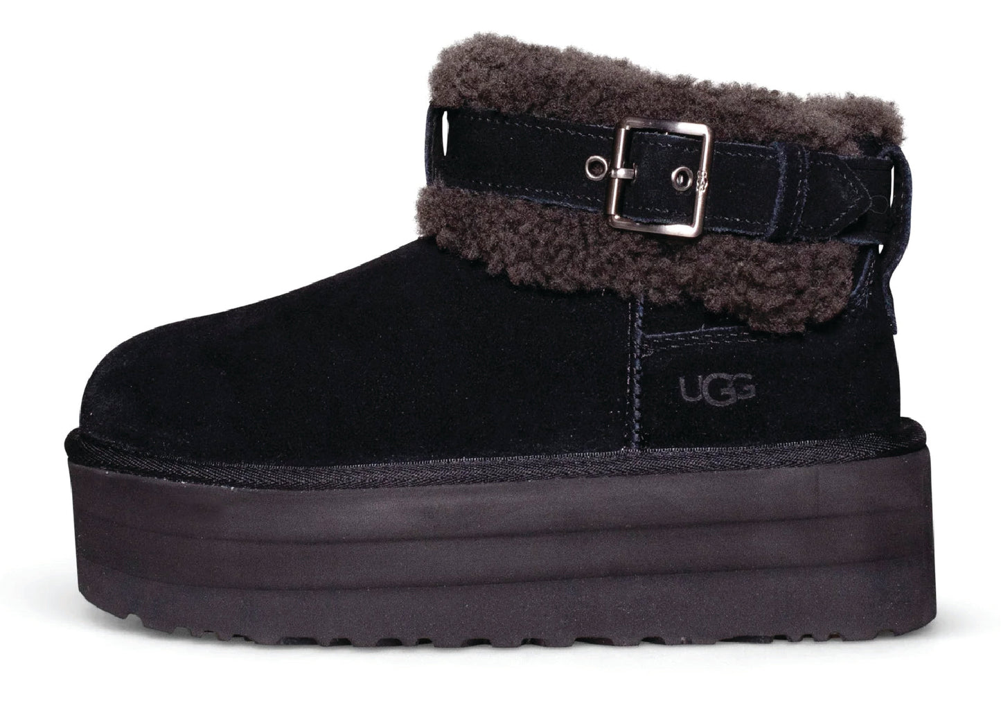 UGG Ultra Mini Belted Roller Boot Black Women's