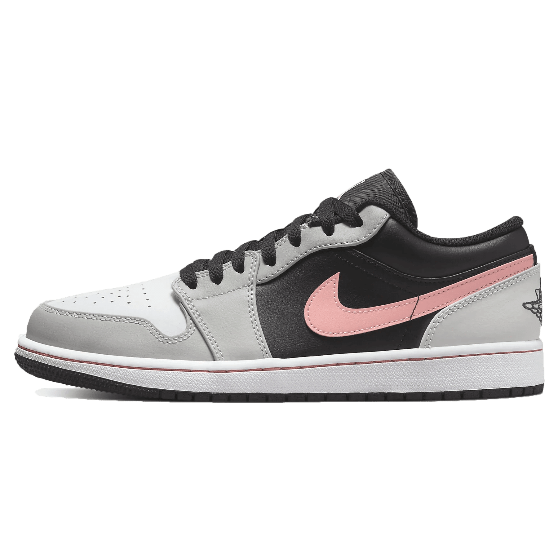 Air Jordan 1 Low Black Grey Pink Sneakers