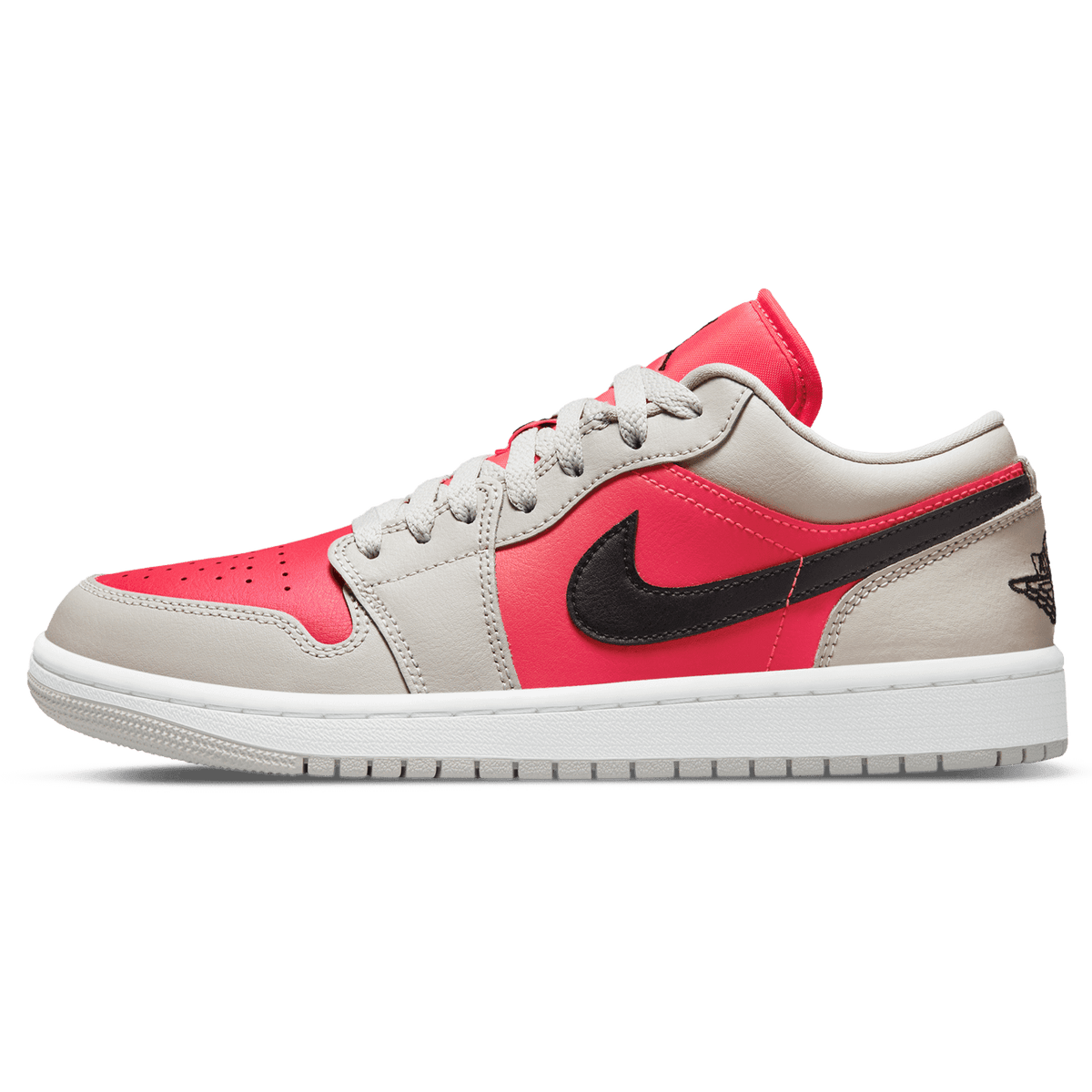 Air Jordan 1 Low Wmns 'Light Iron Ore Siren Red'