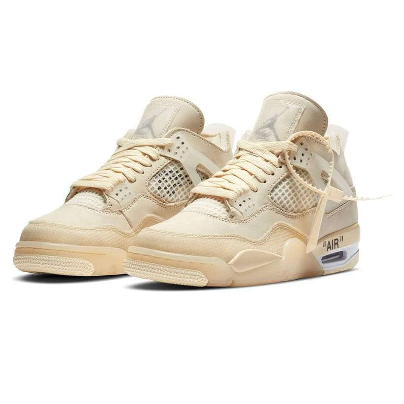 Air Jordan 4 x Off-White 'Sail' - Sneakers Forest