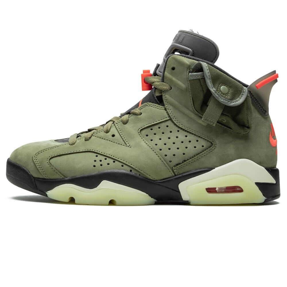 Travis Scott x Air Jordan 6 Retro Olive Sneakers